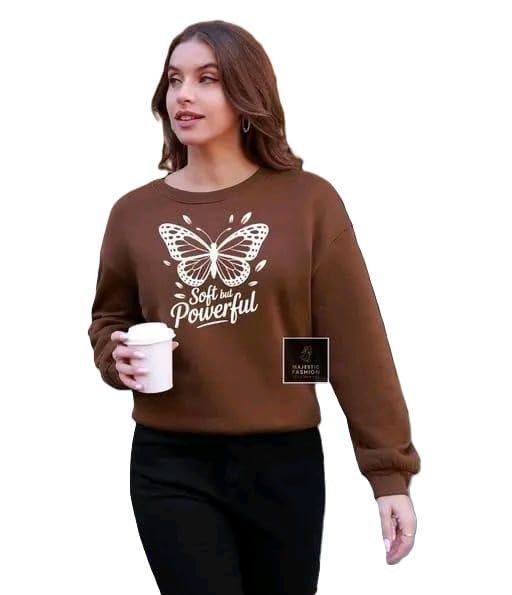 Women Girls Premium Fleece Sweatshirt Long Sleeve Printed Pattern Fashion Outfit-picture-35