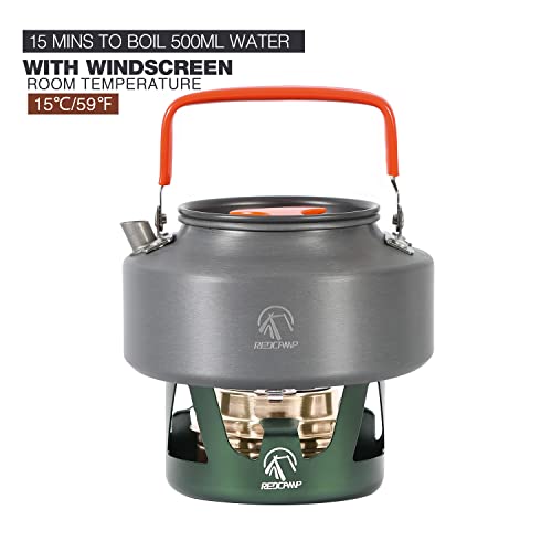 REDCAMP Mini Spirit Burner, Brass Alcohol Stove with Adjustable Flame & Wind Shield - Image 3