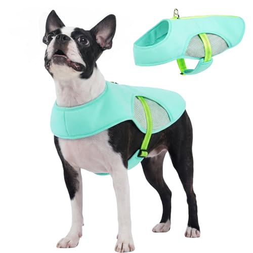 IECOii Reflective Dog Cooling Vest for Hot Weather, Soft Cooling Jacket Summer Dog Cooler Shirt with Leash Ring, Breathable Pet Cool Harness for Outdo