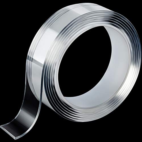 Preisvergleich Produktbild Klares Doppelseitiges Klebeband Multifunktional Band Abnehmbar Silikon Gel Klebeband Spurloses Klebeband Waschbar Wiederverwendbares Antirutsch Klebeband (THK 2 mm, L 2m)