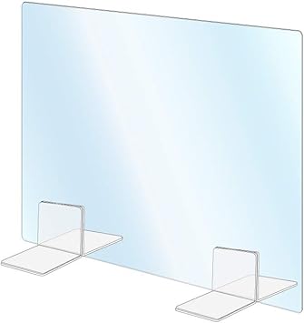 Amazon  [日本製] 高透明 アクリルパーテーション 白アクリル足 