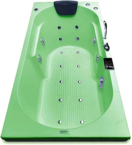 Image of MADONNA Divine 5.5 Feet Acrylic Bathtub with Whirlpool Massage, Bubble Bath, Back Massager and Filler System (Green)