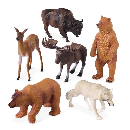 Figurines d'animaux sauvages TERRA by Battat : coffret de 6 animaux d'Amérique du Nord