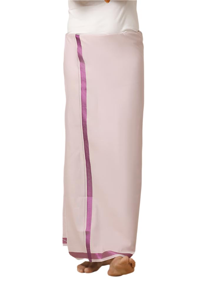 ramraj cotton Men Light weight Single Layer Dhoti with Border-picture-33