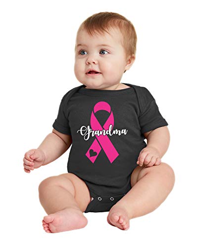 Threadrock Unisex Baby Grandma Pink Breast Cancer Ribbon Infant Bodysuit2