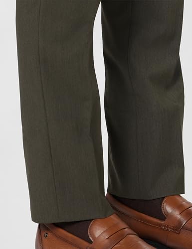Image of Mid Rise Solid Formal Trousers