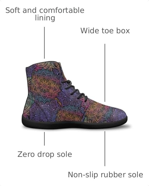 Image of Binienty Zero Drop Sole Barefoot Men's Women's PU Leather Flat Minimalist Barefoot Sneakers Athletic Shoes Waterproof