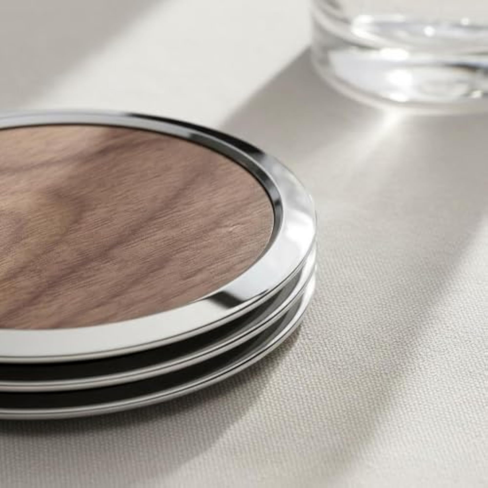 Walnut Wood Coaster Set for Tabletop Protection