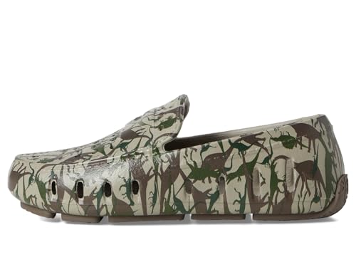 Image of Floafers Kids Unisex Prodigy Driver Print (Big Kid) Khaki Dino Camo 4 Big Kid M