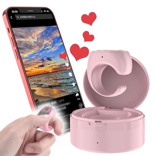 findtime Anello di scorrimento intelligente telecomando Page Turner Bluetooth telecomando dito anello per uomo donna Android IOS Smartring