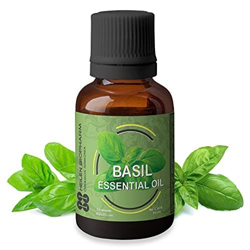 Image of Heilen Biopharm Food Grade Edible Tulsi (Holy Basil) Essential Oil - 15 mL Bottle Pack of 1,For Hair, Skin, Body Massage & Aromatherapy
