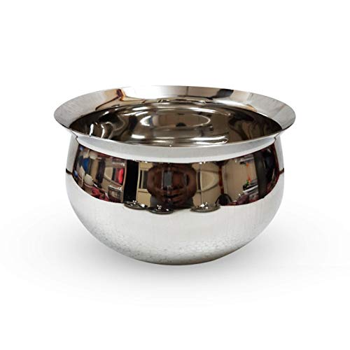 NEXT Future – 20G Baby Tomato/ Gundu Stainless Steel Handi / Bartan, Highly Polished Cookware & Serveware Handi Set for Kitchen (375ml)