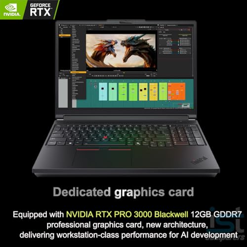 Image of Lenovo ThinkPad P16 Gen 3 Mobile Workstation Laptop (16 inch 4K+ UHD+, NVIDIA RTX PRO 3000 Blackwell 12GB, Intel Core Ultra 7 255HX, 64GB DDR5, 2TB SSD) for Engineer, Designer, 2xThunderbolt 5, Win 11 Pro