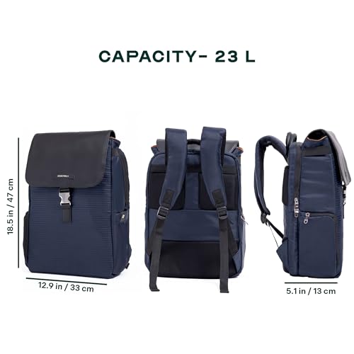 Image of Assembly Arto Laptop Backpack for Men Women 15.6 Inch Quilted Office Travel Bag with Trolley Sleeve Business Travel Bag