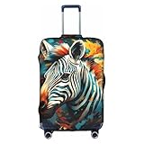 Modisches und einzigartiges Design: Unsere Gepäckabdeckungen sind in einer Vielzahl von hellen Farben und auffälligen Mustern erhältlich, um Ihrem Gepäck eine persönliche Note zu verleihen und gleichzeitig auf dem Gepäckförderband leicht zu finden. 1 Griffloch, 1 Griffloch, versteckte Reißverschluss-Grifflöcher auf beiden Seiten, 1 Reißverschluss und 1 feste Schnalle