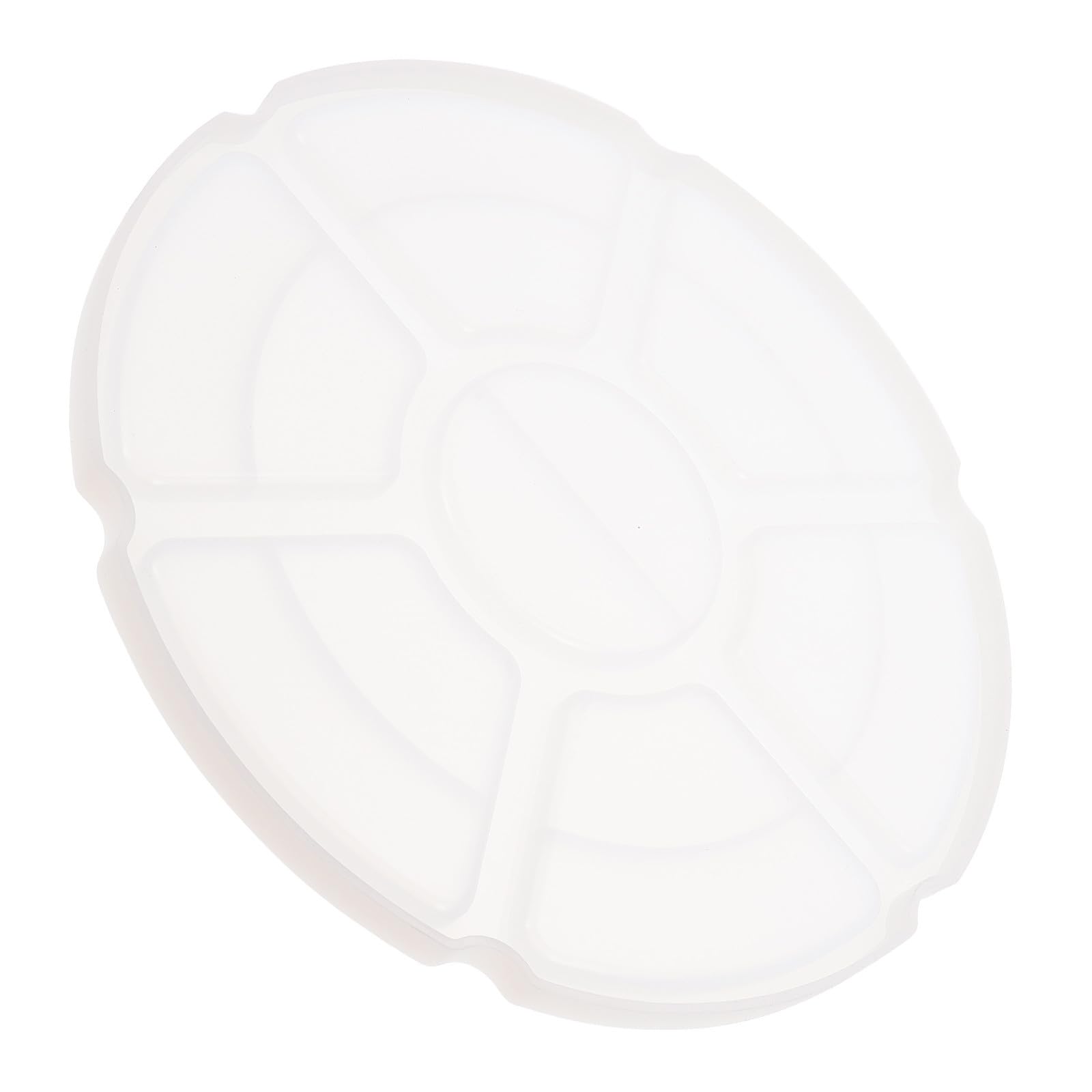 Abaodam 6 Pezzi Stampo in Silicone Bianco per Vassoio 7 Scomparti per Pittura e Trucco, Flessibile e Leggero, per Progetti DIY e Pittura Creativa