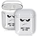 Produktbild kwmobile Hülle kompatibel mit Apple AirPods - Hardcase Schutzhülle Etui Case Cover Kopfhörer Don't Touch My Pods Schwarz Transparent