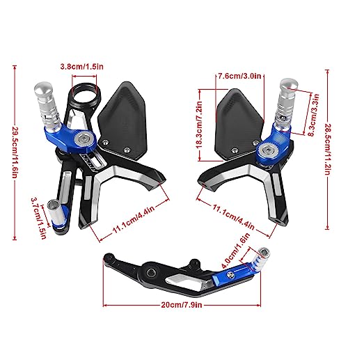 Repose-pieds moto S1000RR 2015-2018 avec commandes reculées réglables