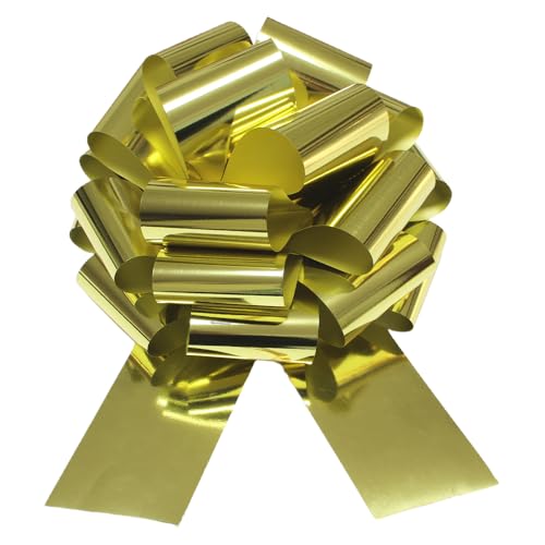 Image of 1Pcs 14 Inch Giant Large Pull Bow Big Bow,Great Gift Bows for appliances,Bikes,Table Decorations and Party Events (Gold)