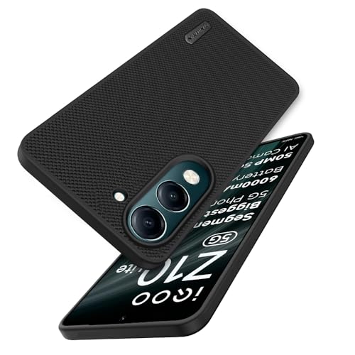 Image of TOUCCH Liquid Silicone Case Cover for Iqoo z10 Lite| Shock Proof Design & 360 Degree Protection| Premium Soft Black Cover for Iqoo z10 Lite | Silicone Sand Blast - Black