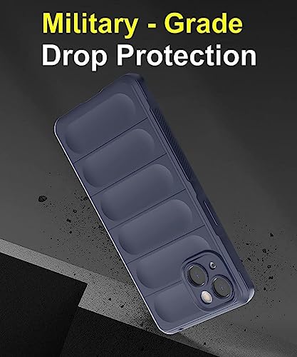 Image of WOW IMAGINE Ultimate Silicon Back Cover Case for Apple iPhone 14 Plus | Military Grade Drop Protection Shockproof Bumper | Anti-Slip Grip | Scratch Proof Micro-Fibre Cloth Inside (Deep Blue)