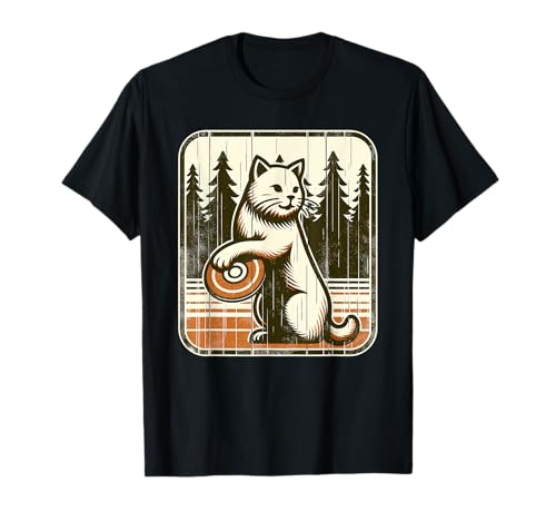 Disc Golfer Cat Disc Golf Player T-Shirt