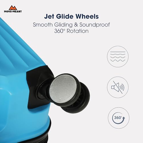 Image of Move-Meant TREKIFY 8 Wheels Number Lock Polypropylene Trolley Bag for Men & Women | 360 Degree Wheeling System Luggage | Trolley Bags for Travel