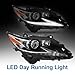 telpo LED DRL Headlight Assembly Fit for 2016-2018 Lexus ES350 ES300h, Head Lamp Black Housing with Amber Reflector - S