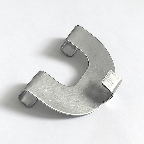 HOME WOHNIDEEN Easy FIX FENSTERHAKEN | U-Form | Farbe: Silber | Inhalt: 2 Stück | Tiefe: 12mm | IDEAL FÜR ALU-FENSTERRAHMEN, Aluminium