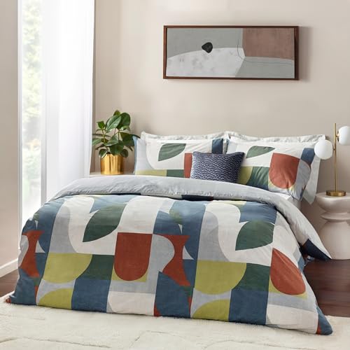 Housse de couette géométrique Hoem Siresa pour un lit toujours impeccable