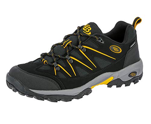Brütting Mount Hunter Low Herren Trekking- & Wanderhalbschuhe, Schwarz Schwarz Gelb, 44 EU