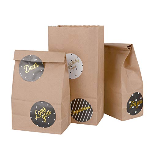 Wolfteeth 100 Sacchetti di Carta Kraft 18 x 8,7 x