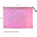 10 pcs A5 Zipper File Bags, baotongle Zippered Waterproof PVC Pouch Plastic Zip Document Filing Folder 5 Colors