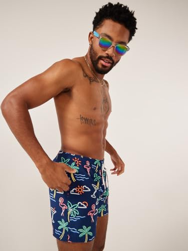 Chubbies Mens Swim Trunks – Mens Swim Shorts with 4-Way Stretch, 5.5” Beach Shorts with Elastic Waist, Drawstring,Mesh Lining