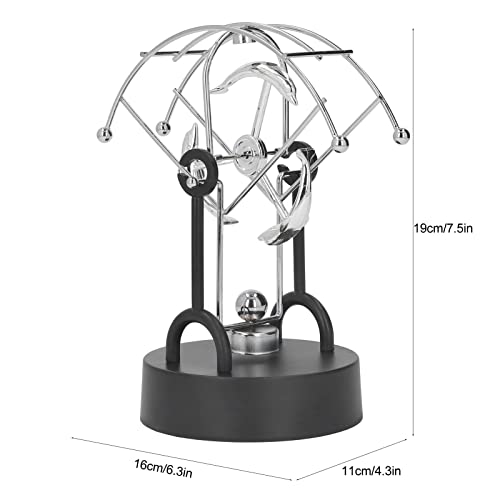 Perpetual Motion Toy, Dolphin Perpetual Motion Electric Metal Magnetic Swing Toy para Decoração de M