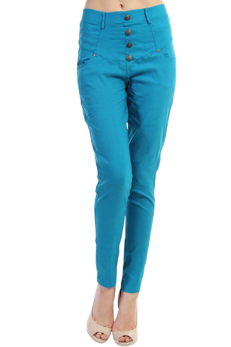 ToBeInStyle Womens Decorative Button Pants