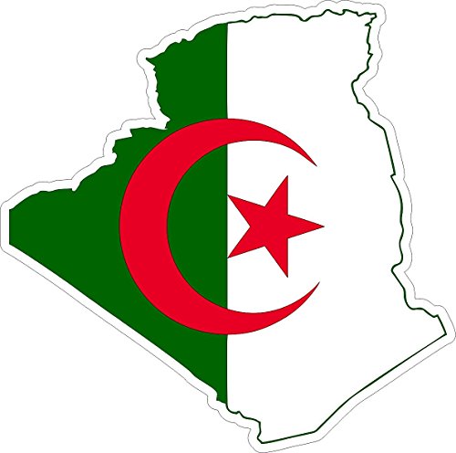 Autocollant sticker adhesif voiture vinyle drapeau carte algerie