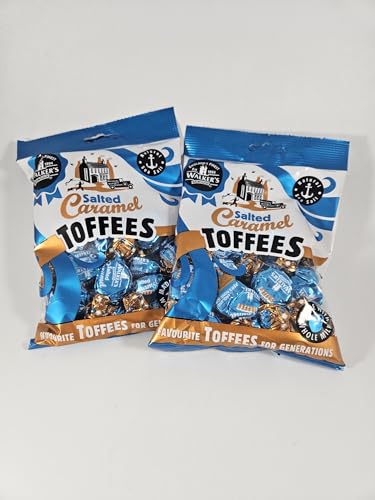Walker's Nonsuch Salted Caramel TOFFEES 2x 150g (300g) - britische Karamell Bonbons mit einer Salznote