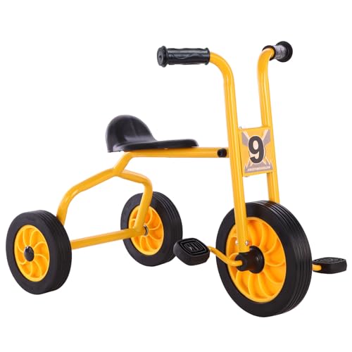 Kids Tricycle for Rider Age 2+, Big Wheel Kids Trike with Rubber Wheels, Preschool Daycare Kids Bike, Birthday Toys Gift for Boys and Girls