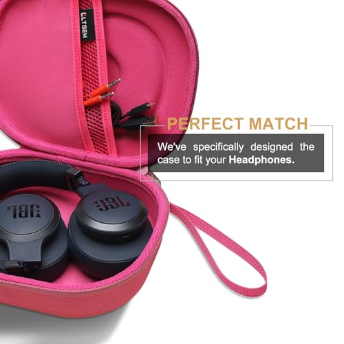 Image of LTGEM Carry Hard case for JBL Live 660NC /460NC /650BT Series and JBL Tune 500BT /570BT /510BT Series and Other Types of Headphones. (Rose Red)