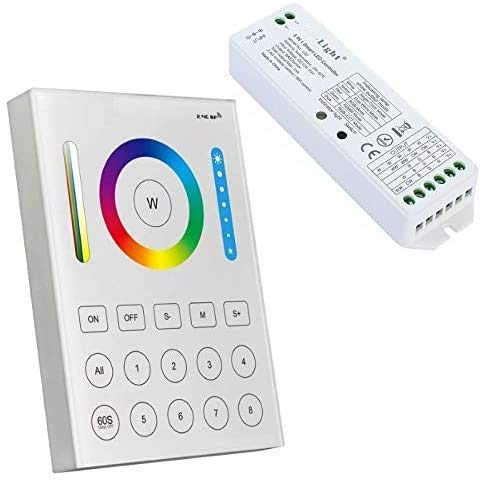 RGB+ CCT LED - Set telecomando con pannello da parete a 8 zone e controller, set completo 12-24 V