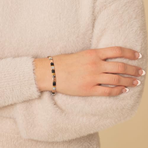 Lauren's Hope Beaded Stretch Medical ID Bracelet in Mixed Metal Tone, Rose Gold, Gold and Silver, Custom Engraved Medical ID Bracelets for Women 6