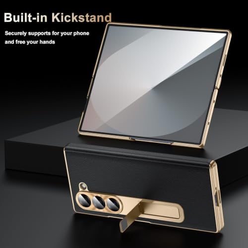 Libeagle for Samsung Galaxy Z Fold 6 Case, Leather & Stand Slim Case, Black by Libeagle - Used condition - Image 5