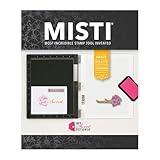 My Sweet Petunia Misti Stamp Positioning Tool – Black – Precision Stamping Platform for Cardmaking & Scrapbooking – Includes Magnet, Foam Pad & Grid Paper