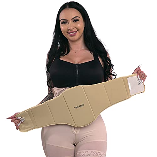 YESINDEED 360 Compression Flattening Ab Lipo Board Post Surgery Foam After Tummy Tuck Tabla Abdominal…, Beige, M