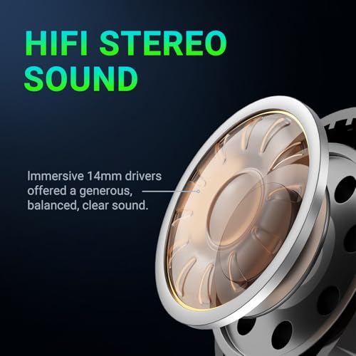 Image of Bluetooth Earbuds 5.4 40hrs Playtime Wireless Charging Case Digital Display Sport Ear Buds with Earhooks Deep Bass IP6 Waterproof Over-Ear Earphones for Phone Laptop