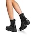 DREAM PAIRS Women's Elastic Chelsea Ankle Boots Fashion Low Chunky Heel Platform Lug Sole Short Booties Shoes,Size 10,Black,SDAB2312W