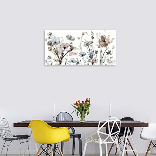 Yearainn Flower Canvas Wall Art For Living Room Wall Decor Elegant Floral Canvas Prints Artwork Abstract Flowers Painting Canvas Pictures For Bedroom Home Office Wall Decorations Ready To Hang 20 Inch X 40 Inch thumb #5