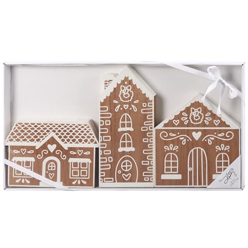 Gingerbread House Chunky Sitter Set Primitives by Kathy : décor en bois incassable - 6