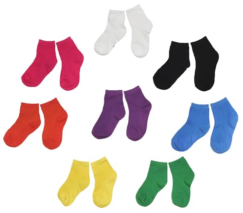 Chaussettes pour bébé lot de 8 paires accessoire de naissance enfant taille 19-30